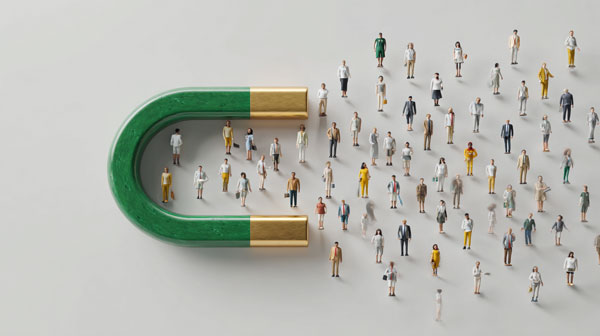 Arbeitgebermarke und Talentpositionierung Symbol